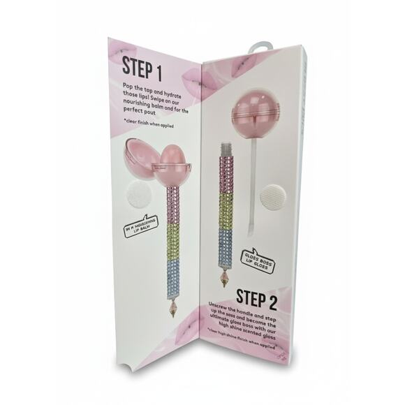 New Woman's Girls Glossy Pop Coney Island Cone Lip Balm & Lip Gloss Duo - Picture 2 of 2